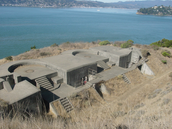 Battery for two 5-inch pedestal mount guns: Battery Ledyard, Fort McDowell, Harbor Defenses of San Francisco (2006)