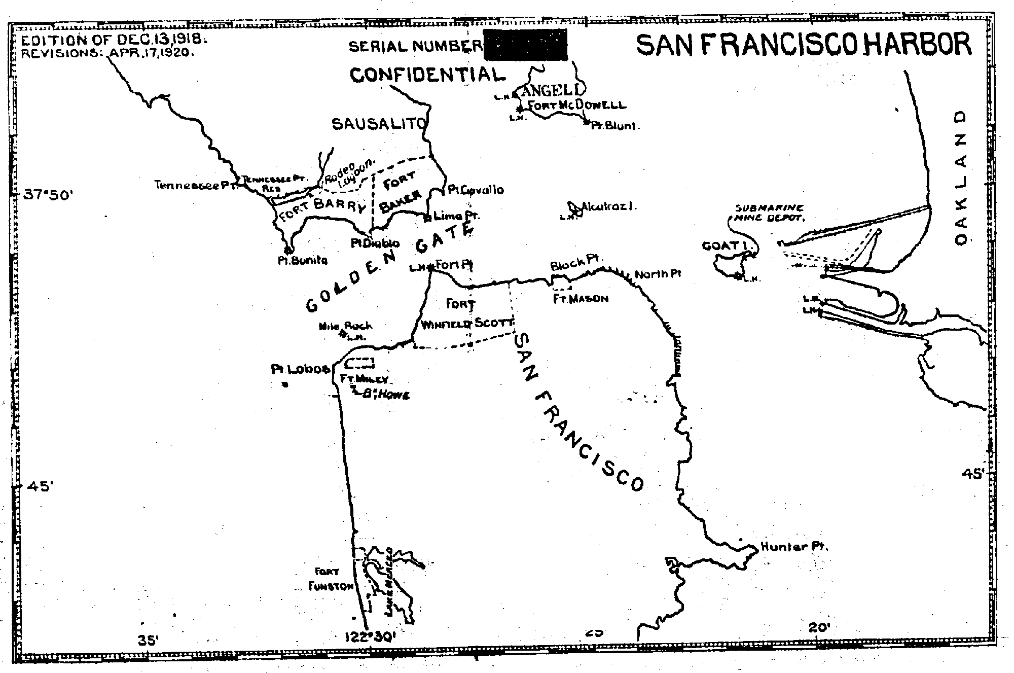 San Francisco Harbor Defenses, 1920